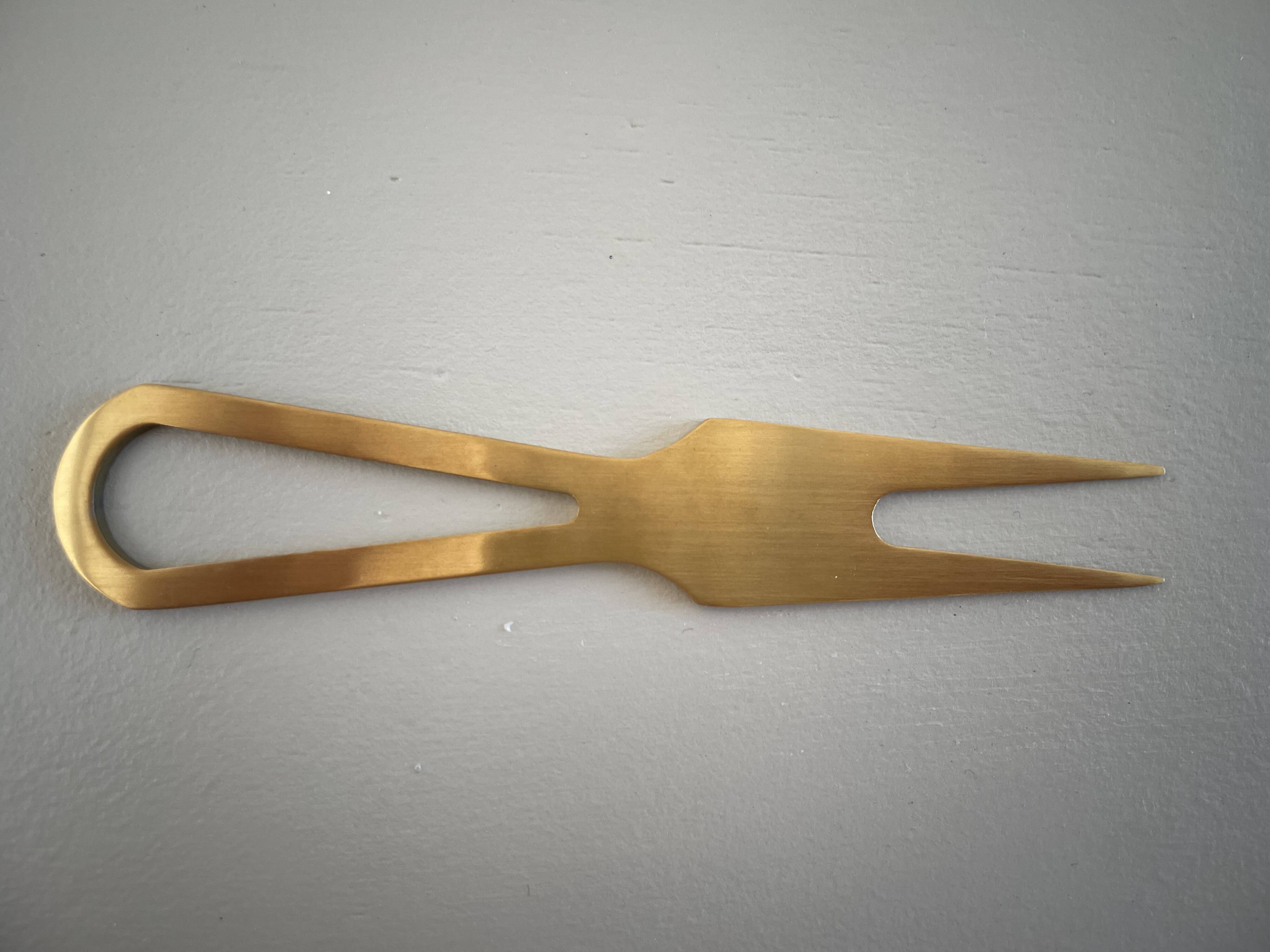 Waterman Gold Cheese Knife and Fork