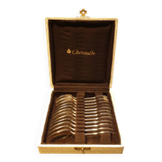 Box of 12 coffee spoons by the brand CHRISTOFLE, model CLUNY.