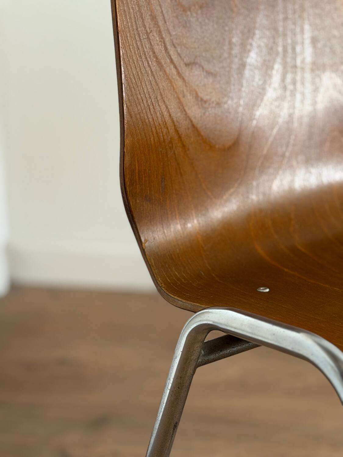 Vintage Pagholz stacking chairs in wood and metal