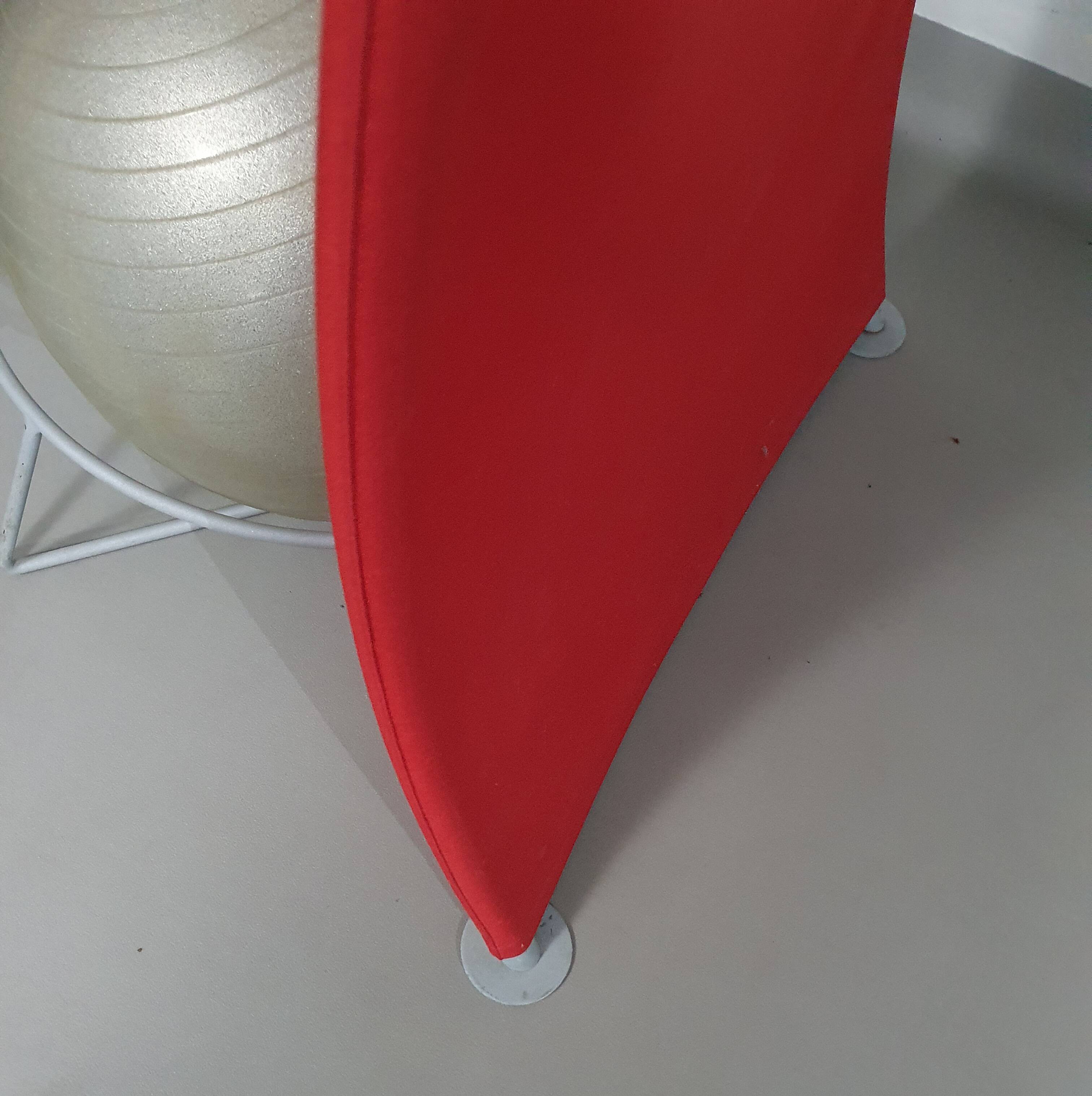Italian modern bordeaux red ball chair San Siro designed by Fabrizio Ballardini, 1995