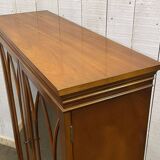 1950s English yew display cabinet