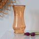 Large glass vase, apricot, French vintage, authentic