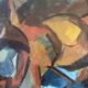 Abstract composition, oil on canvas signed Nantois or