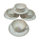 4 tasses à thé,  Limoges, 1960