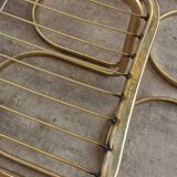 Set of 6 Vintage Gold Chrome Dining Chairs: Italian Mid-Century Design