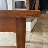 Solid wood farmhouse table