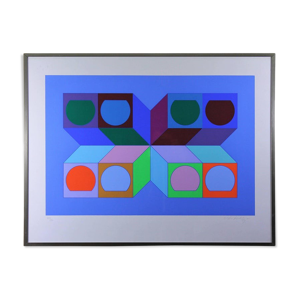 Série Cube, sérigraphie, 1974,