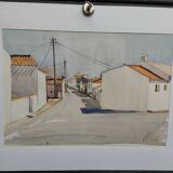 Watercolour by Michel Roubille, 1990.