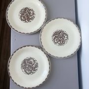 3 assiettes plates Sarreguemines modèle Argonne