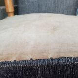 8 vintage chairs lined grey black