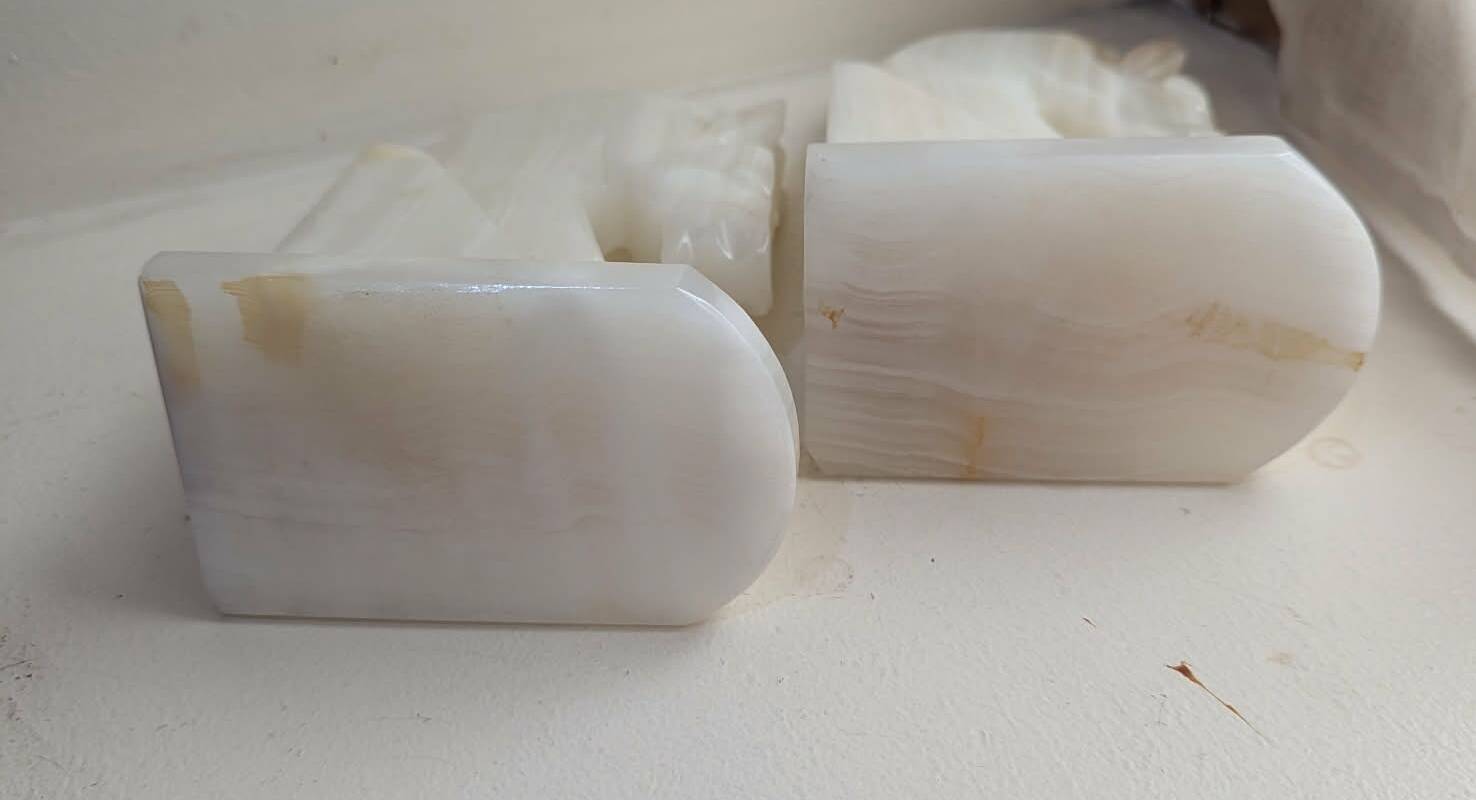 Pair of bookends in Onyx from the 1960s.
