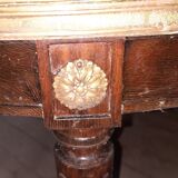 Tablr low dessu marble called "hot water bottle"