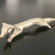 8 various animal knife holders in silver metal
