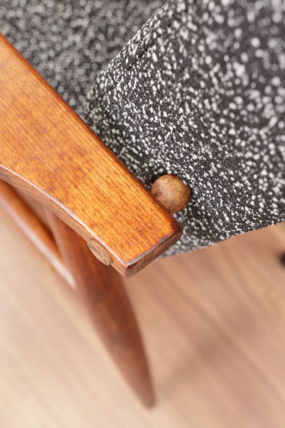 Black and white Scandinavian design armchair Granola by H. Lis