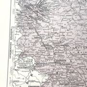 Old map of Germany 43x43cm from 1950