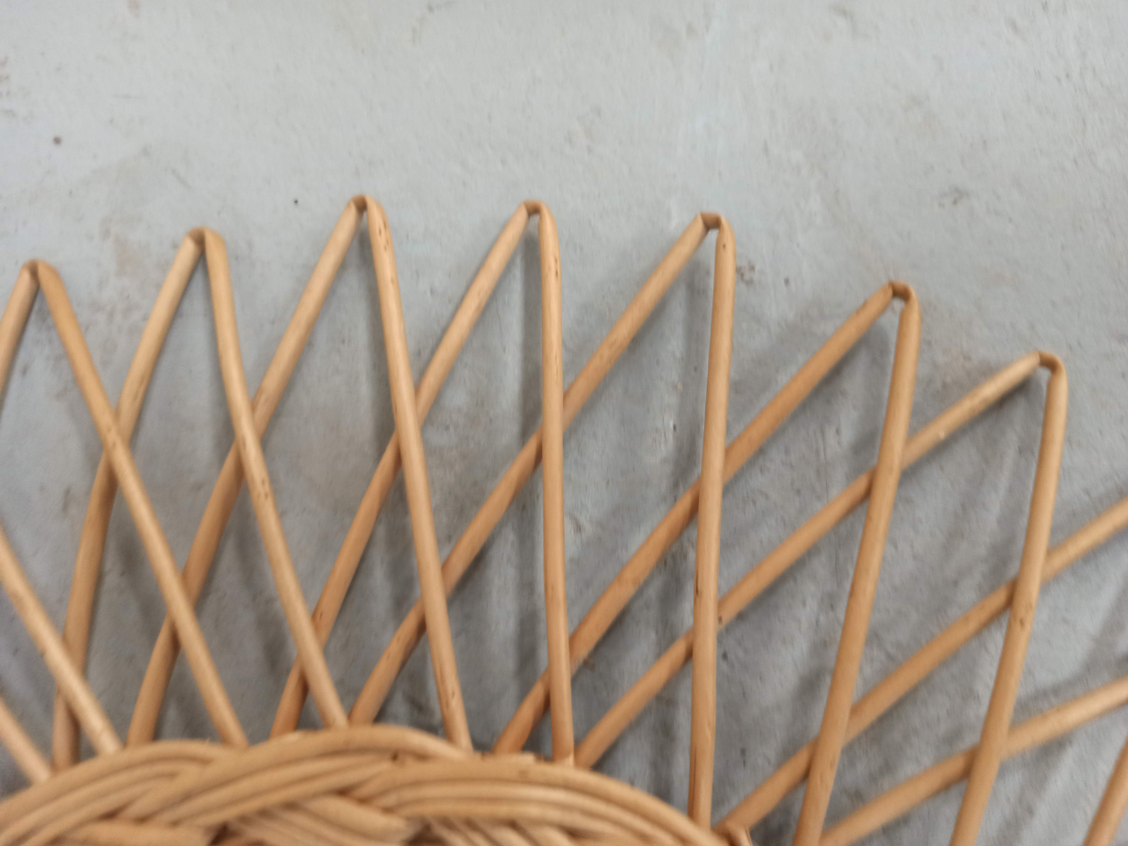 Round rattan sun mirror - 48cm