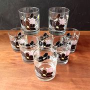 9 luminarc glasses model anaïs black rose vintage whisky glass