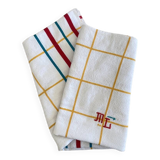 Vintage Jacquard tablecloth in Basque style, monogrammed ML - Mixed fabric - 130x145cm