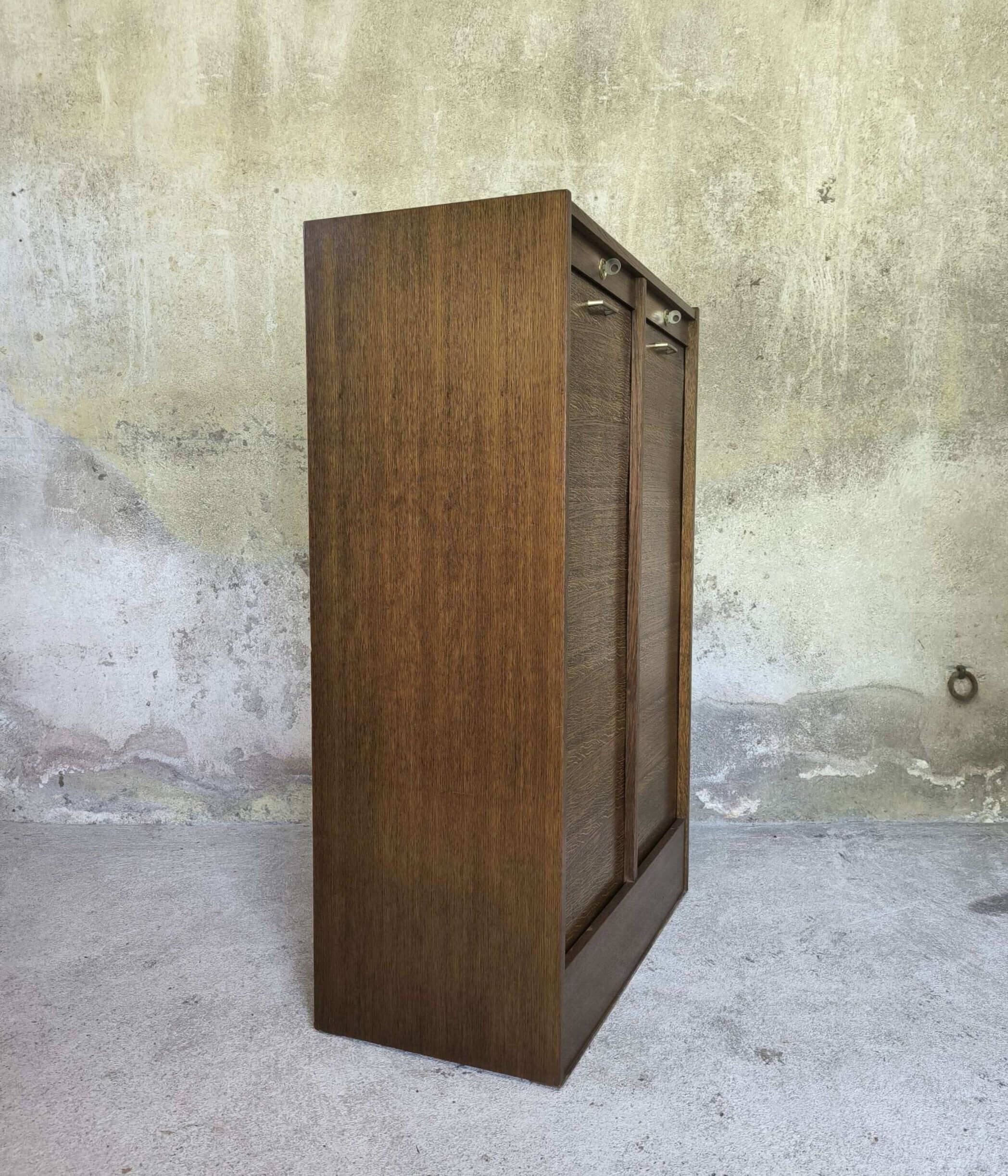 Vintage double-door filing cabinet