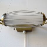 Scandinavian wall lamp in glass and brass