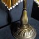 Chandelier with blown glass pendants.