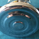 Art Deco sugar in chrome copper and signed minnow