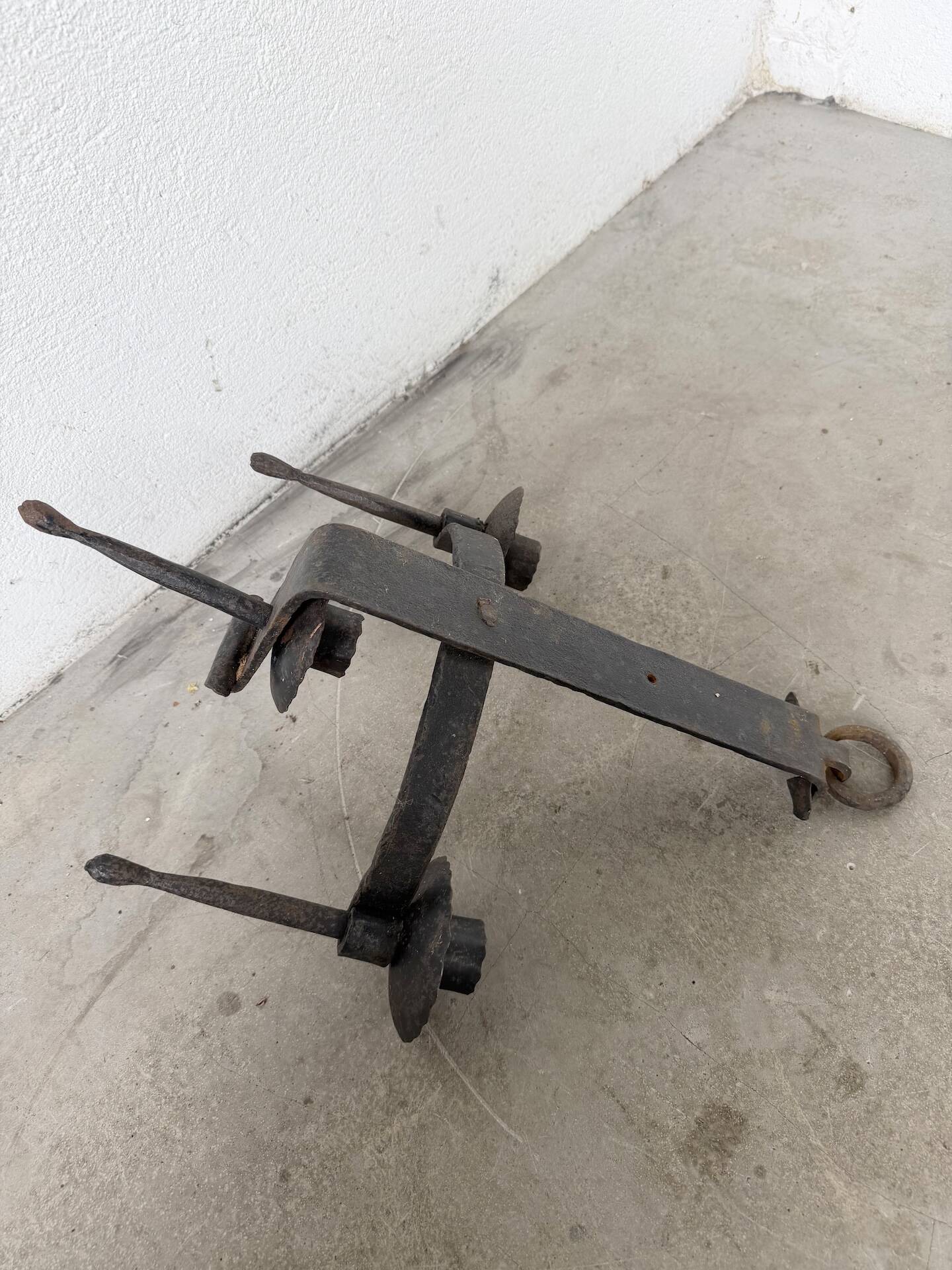 Wrought iron candle holders 1900 brutalist sconces