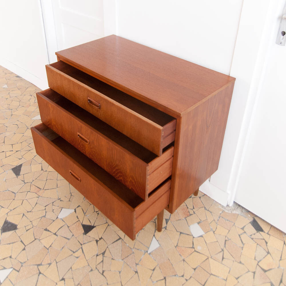 Scandinavian teak chest of drawers