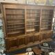 Bibliotheque meuble d'apothicaire en noyer