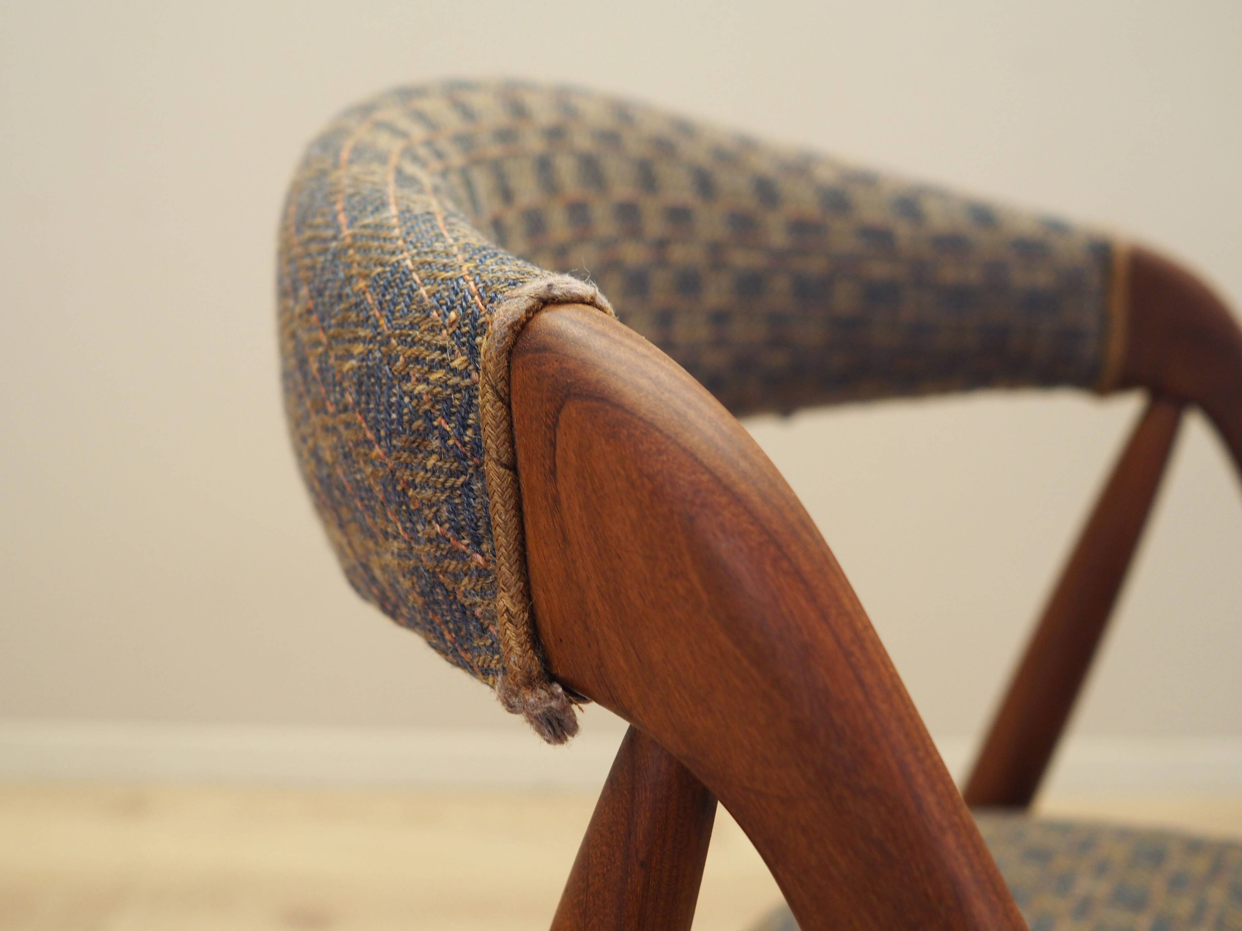 Set of three teak chairs, Danish design, 1970s, designer: Kai Kristiansen
