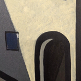 Oil painting on canvas "The Farm" Franco Prayer (1924) 60x50 cm