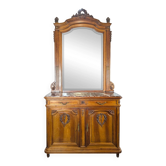 Louis XVI style walnut serving trolley