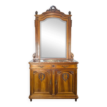 Desserte, buffet de style Louis XVI en noyer