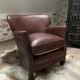 Fauteuil club en cuir