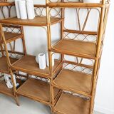 Etagère en rotin Côte d'Azur années 1960