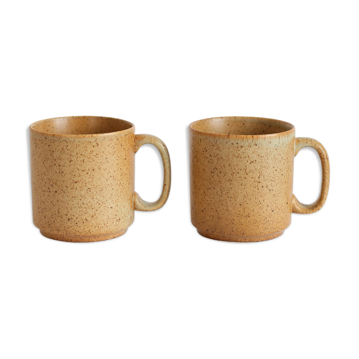 Pair of sandstone cups