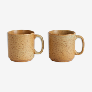Pair of sandstone cups