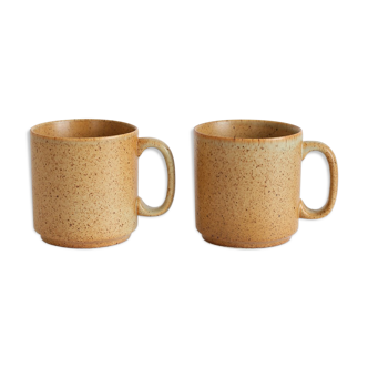 Pair of sandstone cups