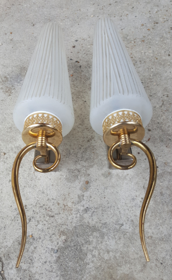 Paire d'appliques vintage Paris années 50 - 60