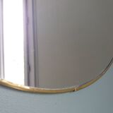 3 miroirs ronds métal doré, diametre 35, 30 et 20 cm