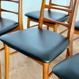 Set of 6 Scandinavian Teak Chairs by Niels Koefoeds, 1960s