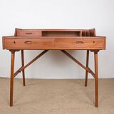 Danish teak desk, model 56, by Arne Wahl Iversen/Vinde Mobelfabrik.
