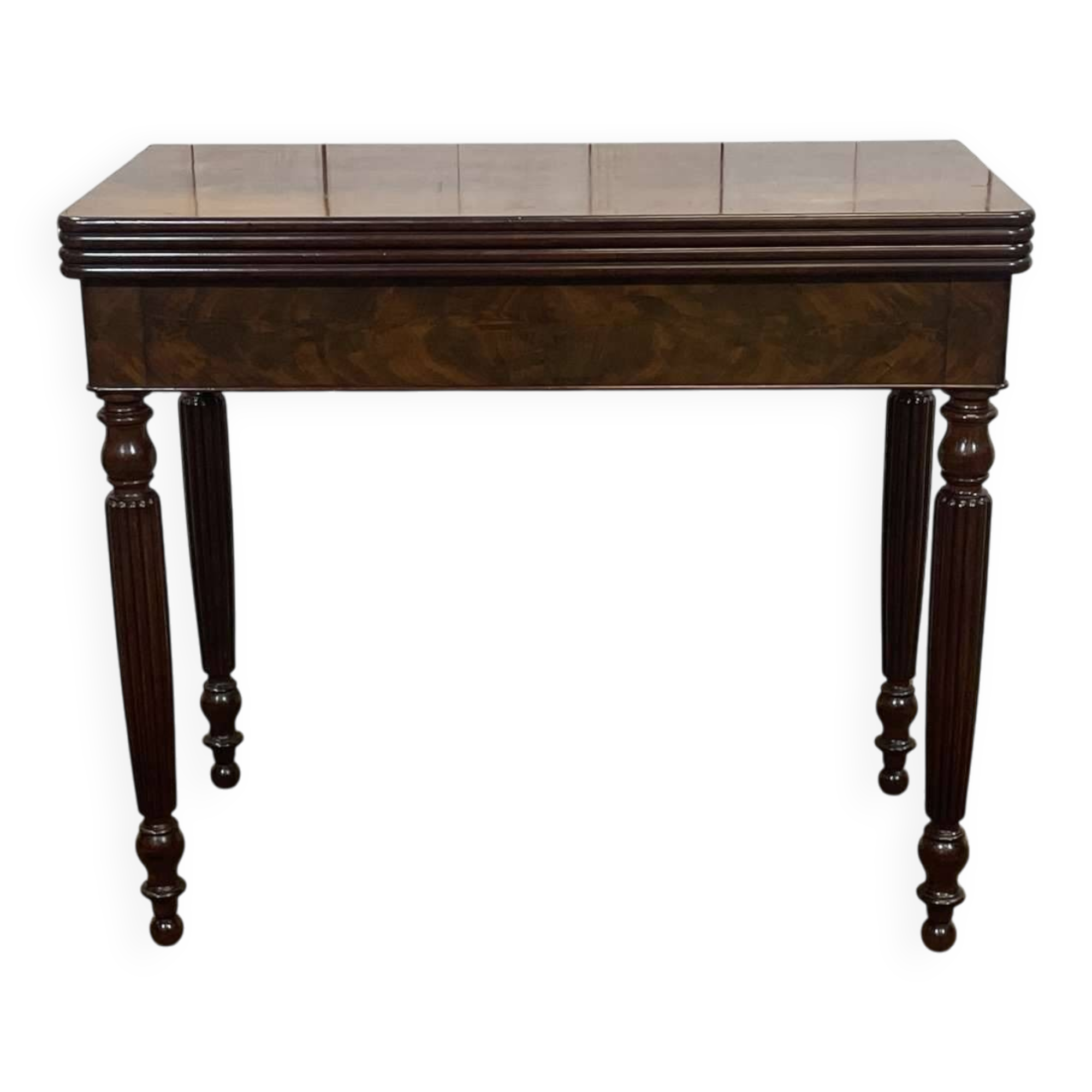 Louis Philippe 19th-century gaming table in mahogany.
