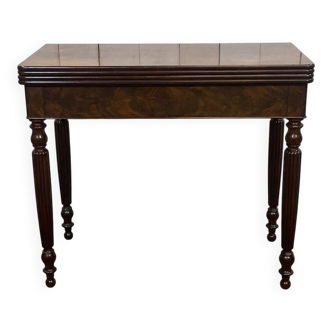 Louis Philippe 19th-century gaming table in mahogany.