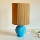 Vintage lamp in opaline blue and golden sons