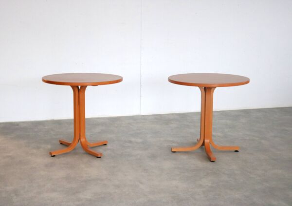 Table de salle à manger ronde vintage   table   table de bistrot   années 1970