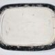 Magnificent vintage rectangular dish in glazed ceramic.