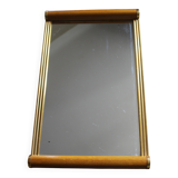 Large rectangular wooden mirror tray with vintage gilding