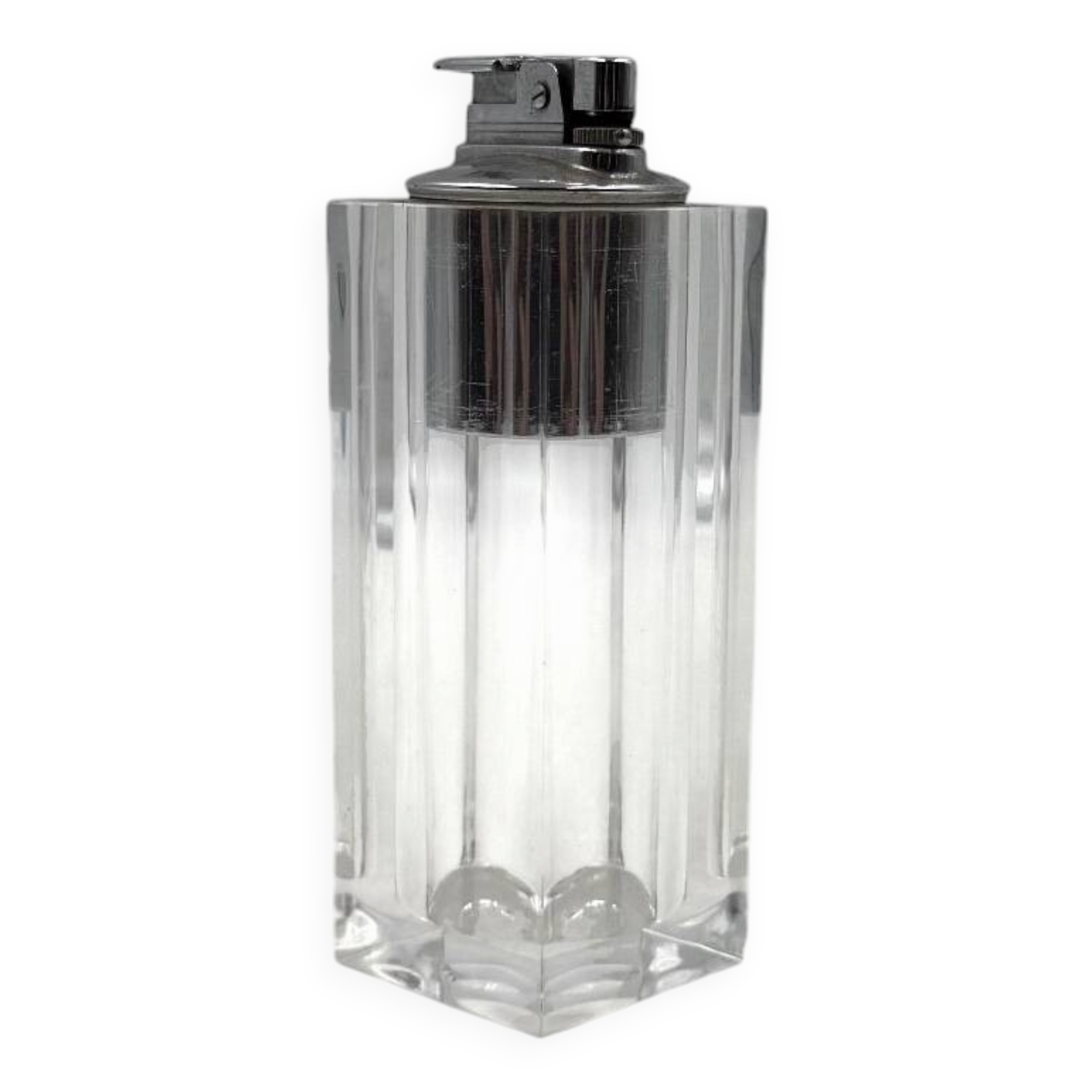 Briquet de table en Lucite transparent, Italie années 1970