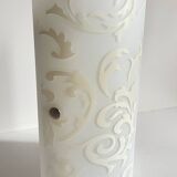 Polished and screen-printed glass sconce by eglo